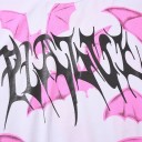 Oversized T-shirt med flagermusprint til kvinder 4
