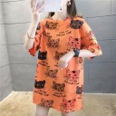 Oversized T-shirt med mønster til kvinder 20