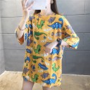 Oversized T-shirt voor dames met patroon 17