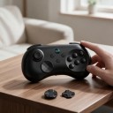 Ovladač pro bojové hry se 6 tlačítky a výškově nastavitelným joystickem Bluetooth i kabelový v černé barvě pro PC iOS Switch a Android 2