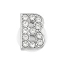 Ozdoba em pedras para crocs letra B 2,5–3 cm decoração em PVC prateada para calçado para personalização do visual 1