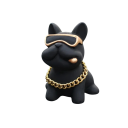 Ozdoba para carro bulldog com óculos de sol Figurinha estilosa para o tablier Decoração automóvel Acessório de interior Várias cores disponíveis 1