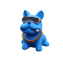 Ozdoba pe auto bulldog cu ochelari de soare Figurina stilată pentru tabloul de bord Decorațiune auto Accesoriu interior Varianta de culori multiple 4