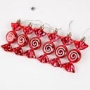Ozdobe de Crăciun pentru brad Bonbóny Set 6 buc 9,5 x 4 cm Lucioase cu spirală sclipitoare Cu sfoară Decorațiuni de Crăciun 8