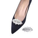 Ozdobná spona na lodičky oválný tvar s kamínky kov s připínacím klipem dekorace na boty elegantní doplněk pro úpravu vzhledu obuvi 2