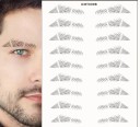 Ozdobné voděodolné tetování na obočí 10 párů s dekorativními průřezy v odstínech černé pro ženy i muže s různými tvary na výběr 12