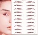 Ozdobné voděodolné tetování na obočí 10 párů s dekorativními průřezy v odstínech hnědé pro ženy i muže s různými tvary na výběr 10