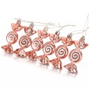 Ozdoby na choinkę Bonbóny Sada 6 szt. 9,5 x 4 cm Błyszczące z błyszczącą spiralą Z sznurkiem Dekoracje na Święta 4