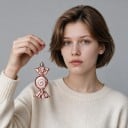 Ozdoby na choinkę Bonbóny Sada 6 szt. 9,5 x 4 cm Błyszczące z błyszczącą spiralą Z sznurkiem Dekoracje na Święta 5