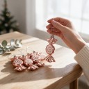 Ozdoby na choinkę Bonbóny Sada 6 szt. 9,5 x 4 cm Błyszczące z błyszczącą spiralą Z sznurkiem Dekoracje na Święta 6