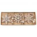 Ozdodas de Natal em Madeira 12 pcs C591 10