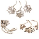 Ozdodas de Natal em Madeira 12 pcs C591 6