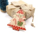 Ozdodas de Natal em Madeira 9 pcs 16