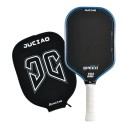 Pá de pickleball em fibra de carbono com capa Espessura 14 mm Moldada termicamente Forma alongada Para força e rotação 1