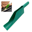 Pá de plástico verde para limpeza de calhas 43 x 9,5 x 8 cm Ferramenta resistente para manutenção de calhas Limpeza fácil de telhados e bordas 1
