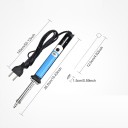 Pá de soldar e aspirar eléctrica 2 em 1 30W ficha EU Ferramenta para desoldar estanho com acessórios Bico de aço 1.2 mm e 1.4 mm 3