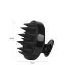 Päänahan hierontaharja 8 cm x 7 cm Musta hierontatyökalu rentoutumiseen, hiusten kasvun stimuloimiseen, stressin vähentämiseen 2
