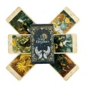 Pachet de tarot ilustrat cu motive naturale și animale, tonuri întunecate și aurii, desene detaliate pentru citirea tarotului și lucrul cu simbolurile 5