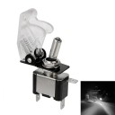 Páčkový spínač SPST s ochranným krytom 12 V DC 20 A LED podsvietenie Plast a kov Na auto offroad aj loď ovládanie svetiel a príslušenstva 1