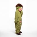 Pädagogischer Plüschoverall für Erwachsene mit Kapuze in Form eines Monsterkopfes mit Augen, Lippen und Haaren, Flanellkostüm für Karneval 9