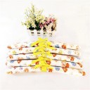 Padded Clothes Hangers 5 pcs Fabric Cover with Random Pattern and Bow Metal Hook and Wooden Core Dimensions 39 x 3.5 cm 1