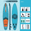 Paddleboard Funwater Familiare Gonfiabile 385x85x15 cm Capacità 230 kg PVC con 2 Paddles Cinghie Pompa e Zaino per 2 Persone Vari Colori 4