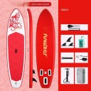 Paddleboard Funwater nafukovací SUP prkno 335 x 84 x 15 cm Nosnost 165 kg Sada s pádlem 3 ploutvemi pumpou a batohem Na jezera moře a řeky 3
