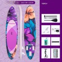 Paddleboard Funwater nafukovací SUP prkno 335 x 84 x 15 cm Nosnost 165 kg Sada s pádlem 3 ploutvemi pumpou a batohem Na jezera moře a řeky 4