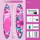 Paddleboard Funwater nafukovací SUP prkno 335 x 84 x 15 cm Nosnost 165 kg Sada s pádlem 3 ploutvemi pumpou a batohem Na jezera moře a řeky 3