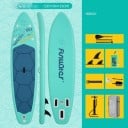 Paddleboard Funwater oppustelig SUP bræt 335 x 84 x 15 cm Bæreevne 165 kg Sæt med åre 3 finner pumpe og rygsæk Til søer hav og floder 4
