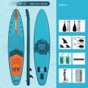 Paddleboard Funwater Perhe Nafkattava 385x85x15 cm Kantavuus 230 kg PVC kahdella Melalla, Remmeillä, Pumpulla ja Repulla Kahdelle Henkilölle Useita Värejä 4