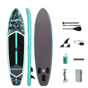 Paddleboard Sportovní Sada Feath-R-Lite Nafukovací 350x84x15 cm Nosnost 180 kg PVC Materiál s Pádlem 3 Ploutvemi Pumpou a Batohem 1