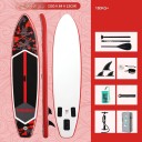 Paddleboard Sportovní Sada Feath-R-Lite Nafukovací 350x84x15 cm Nosnost 180 kg PVC Materiál s Pádlem 3 Ploutvemi Pumpou a Batohem 3