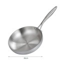 Padella in acciaio inox 26 cm Superficie antiaderente Senza rivestimenti chimici Per friggere bistecche Adatta per induzione e gas Padella da cucina resistente 3