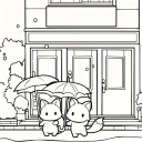 Pagine da colorare Cute London motivi urbani disegnati 21,3 x 21,3 cm 40 pagine colorazione su carta semplice per bambini e adulti 2