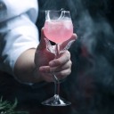 Pahar de vin în formă de trandafir 100 ml pahar decorativ cu picior înălțime 22 cm din sticlă transparentă pahar original pentru servirea băuturilor 5