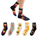 Παιδικές unisex κάλτσες 5 ζευγαριών Πολύχρωμες κάλτσες με σχέδια φαγητών Πολυεστέρας ελαστάνη Ελαστικές άνετες κάλτσες για παιδιά 2