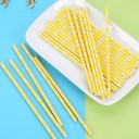 Pailles en papier avec fleurs 25 pcs 7