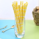 Pailles en papier avec fleurs 25 pcs 4