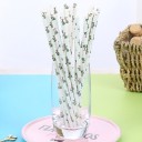 Pailles en papier avec motif 25 pcs C74 4