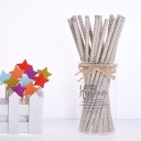 Pailles en papier avec motif 25 pcs 5