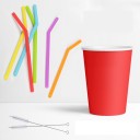 Pailles en silicone avec brosse 6 pcs 6