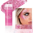 Paillettes en stick 6,7 x 2 cm Stick pailleté pour le visage, le corps et les cheveux Paillettes cosmétiques illuminantes Brillance douce 7