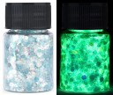 Paillettes lumineuses pour résine époxy Pigments pour briller dans l'obscurité Couleurs métalliques Effets UV Couleurs néon 6