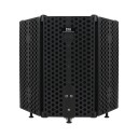 Painel acústico para microfone Escudo dobrável para gravação de canto e podcasts Espuma moldada e tampa de plástico perfurada 45 x 30 cm 2