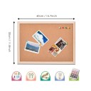 Painel de cortiça com moldura de madeira 30 × 40 × 1,5 cm Moldura de pinho Painel natural para notas fotografias escritório lar 3