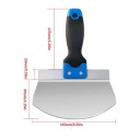 Paint and Filler Scraper with Handle 16.5 × 8 cm Stainless Steel Black Blue Handle for Wallpaper Removal and Plasterboard 2