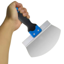 Paint and Filler Scraper with Handle 16.5 × 8 cm Stainless Steel Black Blue Handle for Wallpaper Removal and Plasterboard 3