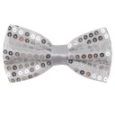Pajarita con lentejuelas Elegante accesorio para hombre Elegante pajarita brillante Largo ajustable Talla universal Ideal para eventos 6