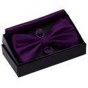 Pajarita, pañuelo y gemelos para hombre T1309 15
